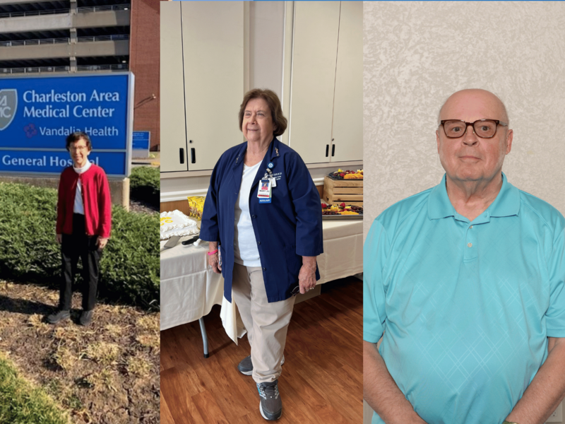 Sister Francis Kirtley, Mary Jo Walter, Bob Douglas