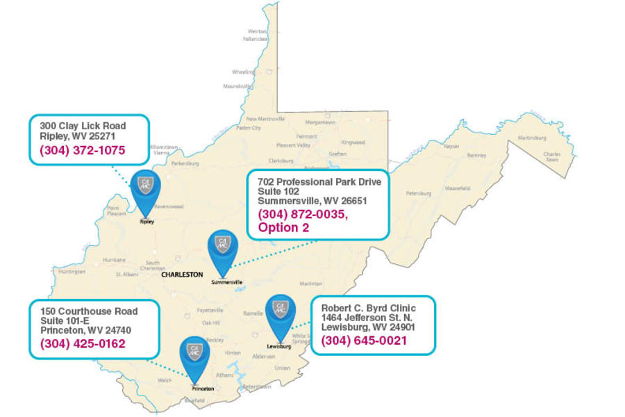 Map of telemedicine centers