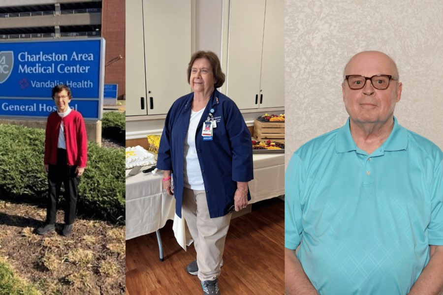 Sister Francis Kirtley, Mary Jo Walter, Bob Douglas