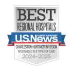 Badge showing CAMC designation by US News as Best Regional Hospital